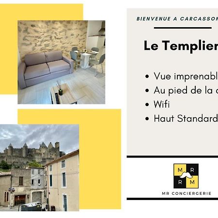 Le Templier Vue Cite Pied Cite Medievale Neuf Carcassonne Exteriér fotografie